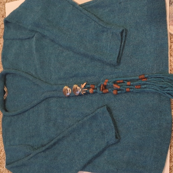 Origin Alpaca XL Women's 100% Alpaca Sweater Made In Peru Metal Detail Warm Boho - Picture 4 of 14